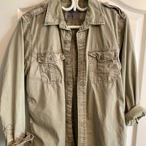 American Eagle Military-Style Button Down